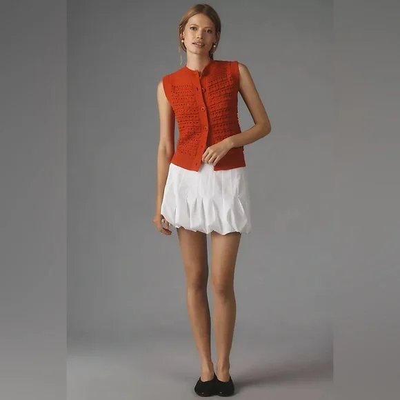 Damson Madder Aggie Knitted Tank in Red UK 10 / US 6 - Picture 5 of 15